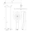 Brauer Edition 5-NG-181 thermostatische inbouw regendouche met drukknoppen SET 70 RVS geborsteld PVD