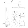 Brauer Edition 5-S-026 thermostatische inbouw regendouche SET 02 mat zwart