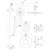Brauer Edition 5-S-036 thermostatische inbouw regendouche SET 19 mat zwart