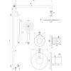 Brauer Edition 5-S-080 thermostatische inbouw regendouche SET 21 mat zwart