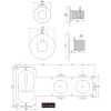 Brauer Carving 5-S-093 thermostatische inbouw badkraan SET 01 mat zwart