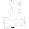 Brauer Edition 5-S-023 thermostatische inbouw badkraan SET 02 mat zwart