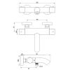 Brauer Edition 5-S-041-4 opbouw baddouche thermostaatkraan SET 04 mat zwart