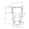 Exa-Lent Universal monsterstukje doucherubber type DS71 - 2cm lengte en geschikt voor glasdikte 3mm - 1 balgje van 7mm (bolletje)