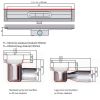 ACO ShowerDrain C 408759 douchegoot met muurflens 88,5cm zijuitloop