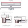 ACO ShowerDrain C 408762 douchegoot met muurflens 118,5cm zijuitloop