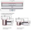 ACO ShowerDrain C 408765 shower drain with wall flange 78.5cm side spout