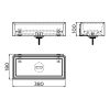 Clou New Flush 3.1 CL031343102 fountain 38x18cm with flat drain plate aluite white