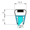 Exa-Lent Universal DS2220010 helder doucheprofiel magneet recht (per stuk) 200cm 10mm