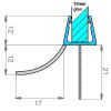 Exa-Lent Universal monsterstukje doucherubber type DS27 - 2cm lengte en geschikt voor glasdikte 10mm - 2 lange flapjes