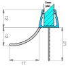 Exa-Lent Universal monsterstukje doucherubber type DS27 - 2cm lengte en geschikt voor glasdikte 8mm - 2 lange flapjes