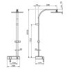 HSK AquaSwitch RS 500 Mix rechteckig 1001840 Duschset mit Mischbatterie chrom