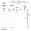 HSK Shower & Co! 1100002 wastafelkraan rond chroom
