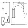 HSK Shower & Co! 1100102 wastafelkraan rond chroom