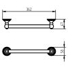 Haceka Allure 1208469 gastenhanddoekhouder 30cm RVS geborsteld
