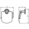 Haceka Allure 1208630 toilet roll holder with cover brushed stainless steel