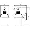 Haceka Aspen 1209516 zeepdispenser gesatineerd glas/ mat zwart