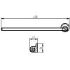Haceka Aspen 1209518 2-lids handdoekhouder 430mm mat zwart