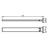 Haceka Edge 1208809 1-lids handdoekhouder 390mm grafiet