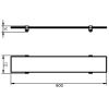 Haceka Ixi 1208568 Ablag 600mm satiniertes Glas/ mattschwarz
