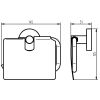 Haceka Kosmos Zwart 1142257-001 closetrolhouder met klep zwart (OUTLET)