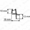 Huppe universeel 070044 afvoerprofiel gebogen 97,7cm / 8mm