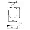 Ideal Standard Connect E772401 toiletzitting met deksel wit