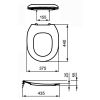 Ideal Standard Contour 21 Schools S454536 toilet seat without lid blue