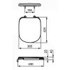 Ideal Standard Nouveau T679201 toilet seat with lid white