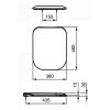 Ideal Standard Tonic II K706401 toiletzitting met deksel wit