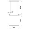 Keuco Collectie Plan 14982170051 bathroom stool aluminium silver anodized/ white (RAL 9010)