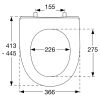 Pressalit Objecta D Pro 997011-DH4999 toiletzitting zonder deksel wit polygiene