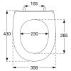 Pressalit Objecta Pro 990111-DF7999 toiletzitting met deksel zwart polygiene