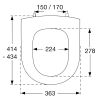 Pressalit Projecta D 172111-D28999 toiletzitting met deksel zwart polygiene