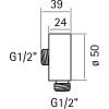 Pure RVS 316 Serie RV7310 wandaansluitbocht RVS geborsteld