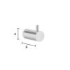 Smedbo Pole ZK3455 towel hook (2 pieces) chrome