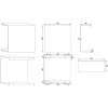 Brauer 5-NG-227 opbouwnis met verborgen opbergruimte rvs geborsteld pvd