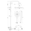 Brauer Carving 5-NG-087-2 body thermostatic rain shower SET 02 stainless steel brushed PVD