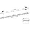 Brauer DR-MRF180NG douchegoot met multifunctioneel rooster en flens 7 x 180cm RVS geborsteld