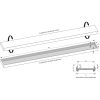 Brauer DR-MRF80NG douchegoot met multifunctioneel rooster en flens 7 x 80cm RVS geborsteld