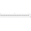 Brauer DR-LOSSR160NG los standaard rooster 7 x 160cm RVS geborsteld