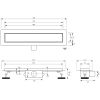Brauer DR-MRF90GK douchegoot met multifunctioneel rooster en flens 7 x 90cm koper geborsteld PVD