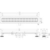 Brauer DR-SRF200NG douchegoot met standaard rooster en flens 7 x 200cm RVS geborsteld