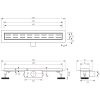 Brauer DR-SSRF100NG douchegoot Small met standaard rooster en flens 5 x 100cm RVS geborsteld