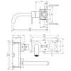Brauer Edition 5-CE-004-B1-65 Unterputz-Waschtischbatterie mit geschwungenem Auslauf und Rosetten Modell E1 chrom