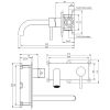 Brauer Edition 5-CE-004-B2 inbouw wastafelmengkraan met gebogen uitloop en afdekplaat model A1 chroom