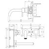 Brauer Edition 5-CE-004-B5-65 inbouw wastafelmengkraan met gebogen uitloop en rozetten model B1 chroom