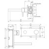 Brauer Edition 5-CE-004-S2 inbouw wastafelmengkraan met rechte uitloop en afdekplaat model A1 chroom