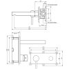 Brauer Edition 5-CE-083-S5 inbouw wastafelmengkraan met rechte uitloop en afdekplaat model B2 chroom