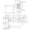 Brauer Edition 5-GG-004-S4-65 inbouw wastafelmengkraan met rechte uitloop en rozetten model D1 goud geborsteld PVD
